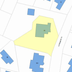 93 Claremont St, Newton, MA 02458 plot plan