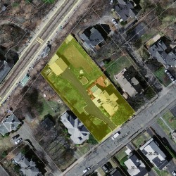 27 Floral St, Newton, MA 02461 aerial view