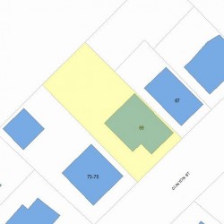 69 Clinton St, Newton, MA 02458 plot plan