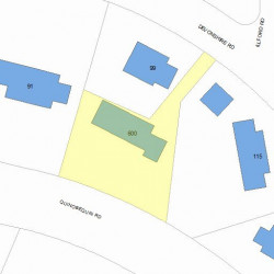 600 Quinobequin Rd, Newton, MA 02468 plot plan