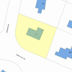 17 Brush Hill Rd, Newton, MA 02461 plot plan