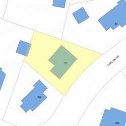 101 Carlton Rd, Newton, MA 02468 plot plan