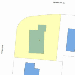 21 Burrage Rd, Newton, MA 02459 plot plan