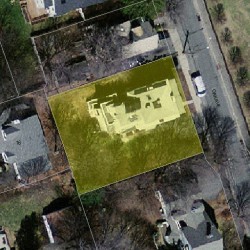 83 Oak Ave, Newton, MA 02465 aerial view