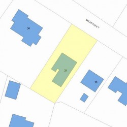 24 Bellevue St, Newton, MA 02458 plot plan