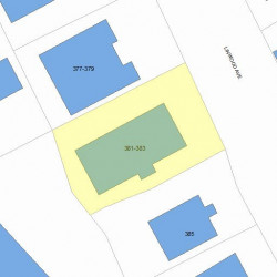 381 Linwood Ave, Newton, MA 02460 plot plan
