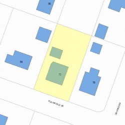 72 Plainfield St, Newton, MA 02468 plot plan