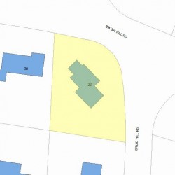 22 Brush Hill Rd, Newton, MA 02461 plot plan