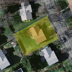 121 Olde Field Rd, Newton, MA 02459 aerial view