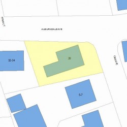 26 Auburndale Ave, Newton, MA 02465 plot plan