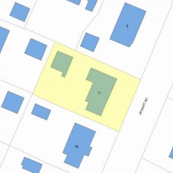 11 Hobart Rd, Newton, MA 02459 plot plan