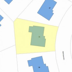 33 Deborah Rd, Newton, MA 02459 plot plan