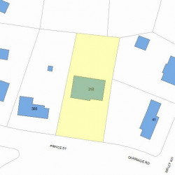 318 Prince St, Newton, MA 02465 plot plan