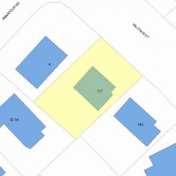 137 Waltham St, Newton, MA 02465 plot plan