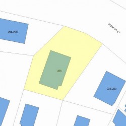 286 Tremont St, Newton, MA 02458 plot plan
