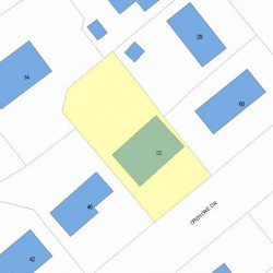 52 Crehore Dr, Newton, MA 02462 plot plan