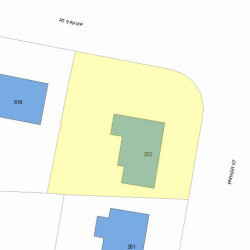 255 Parker St, Newton, MA 02459 plot plan