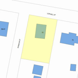 63 Cornell St, Newton, MA 02462 plot plan