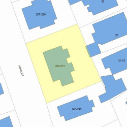 249 Pearl St, Newton, MA 02458 plot plan