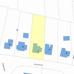 70 Paulson Rd, Newton, MA 02468 plot plan