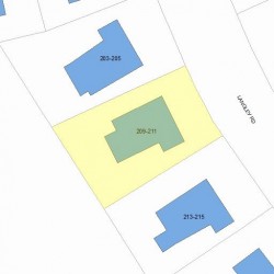 209 Langley Rd, Newton, MA 02459 plot plan