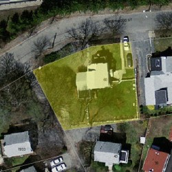 60 Robinhood St, Newton, MA 02466 aerial view