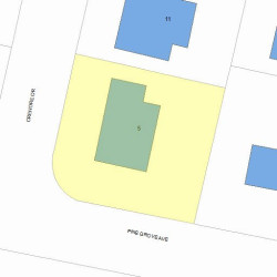 5 Crehore Dr, Newton, MA 02462 plot plan
