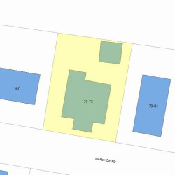 73 Warwick Rd, Newton, MA 02465 plot plan