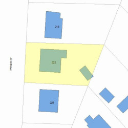 222 Parker St, Newton, MA 02459 plot plan