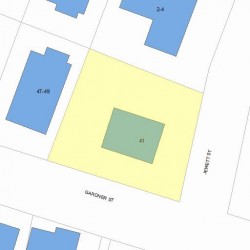 41 Gardner St, Newton, MA 02458 plot plan