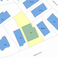 607 Washington St, Newton, MA 02458 plot plan