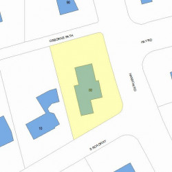 80 Hanson Rd, Newton, MA 02459 plot plan