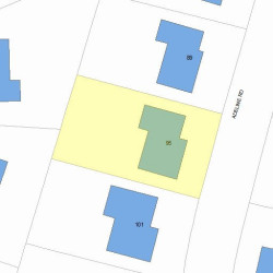 95 Adeline Rd, Newton, MA 02459 plot plan