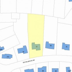 91 Bound Brook Rd, Newton, MA 02461 plot plan