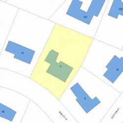 11 Bruce Ln, Newton, MA 02458 plot plan