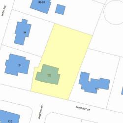 123 Sargent St, Newton, MA 02458 plot plan