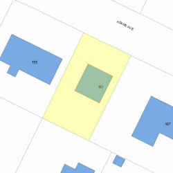 161 Adams Ave, Newton, MA 02465 plot plan