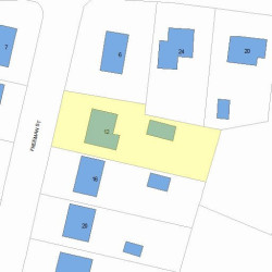 12 Freeman St, Newton, MA 02466 plot plan