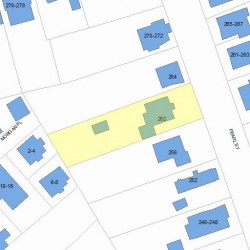 262 Pearl St, Newton, MA 02458 plot plan