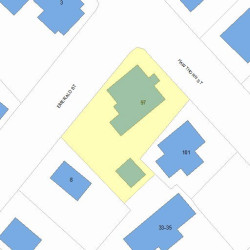 97 Hawthorn St, Newton, MA 02458 plot plan