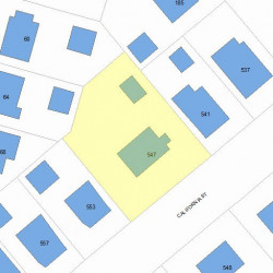 547 California St, Newton, MA 02460 plot plan