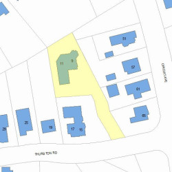 9 Thurston Rd, Newton, MA 02464 plot plan