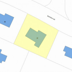 22 Burdean Rd, Newton, MA 02459 plot plan