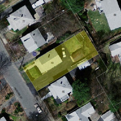 69 Harding St, Newton, MA 02465 aerial view