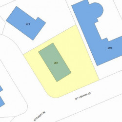 267 Mount Vernon St, Newton, MA 02465 plot plan