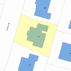 64 Hatfield Rd, Newton, MA 02465 plot plan