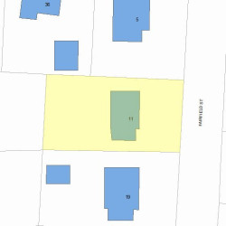 11 Fairfield St, Newton, MA 02460 plot plan