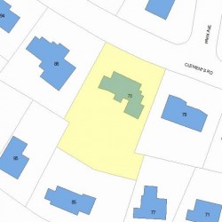 78 Clements Rd, Newton, MA 02458 plot plan