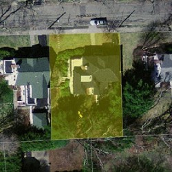 24 Vineyard Rd, Newton, MA 02459 aerial view