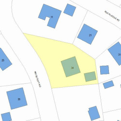 34 Woodcliff Rd, Newton, MA 02461 plot plan